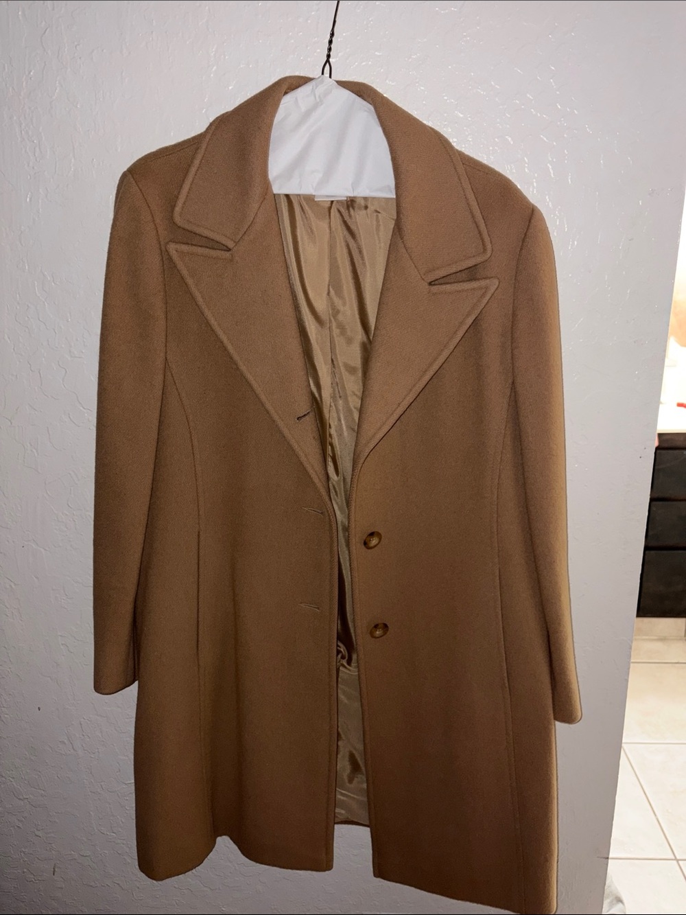 Worthington Camel Pea Coat in Warm Tan